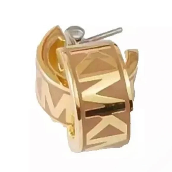 NWT Michael Kors Signature Huggie Earrings - Picture 4 of 9